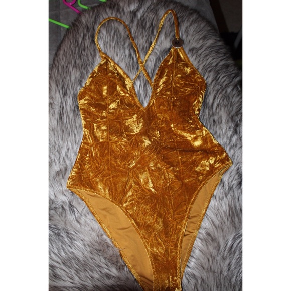 crushed velvet swimsuit